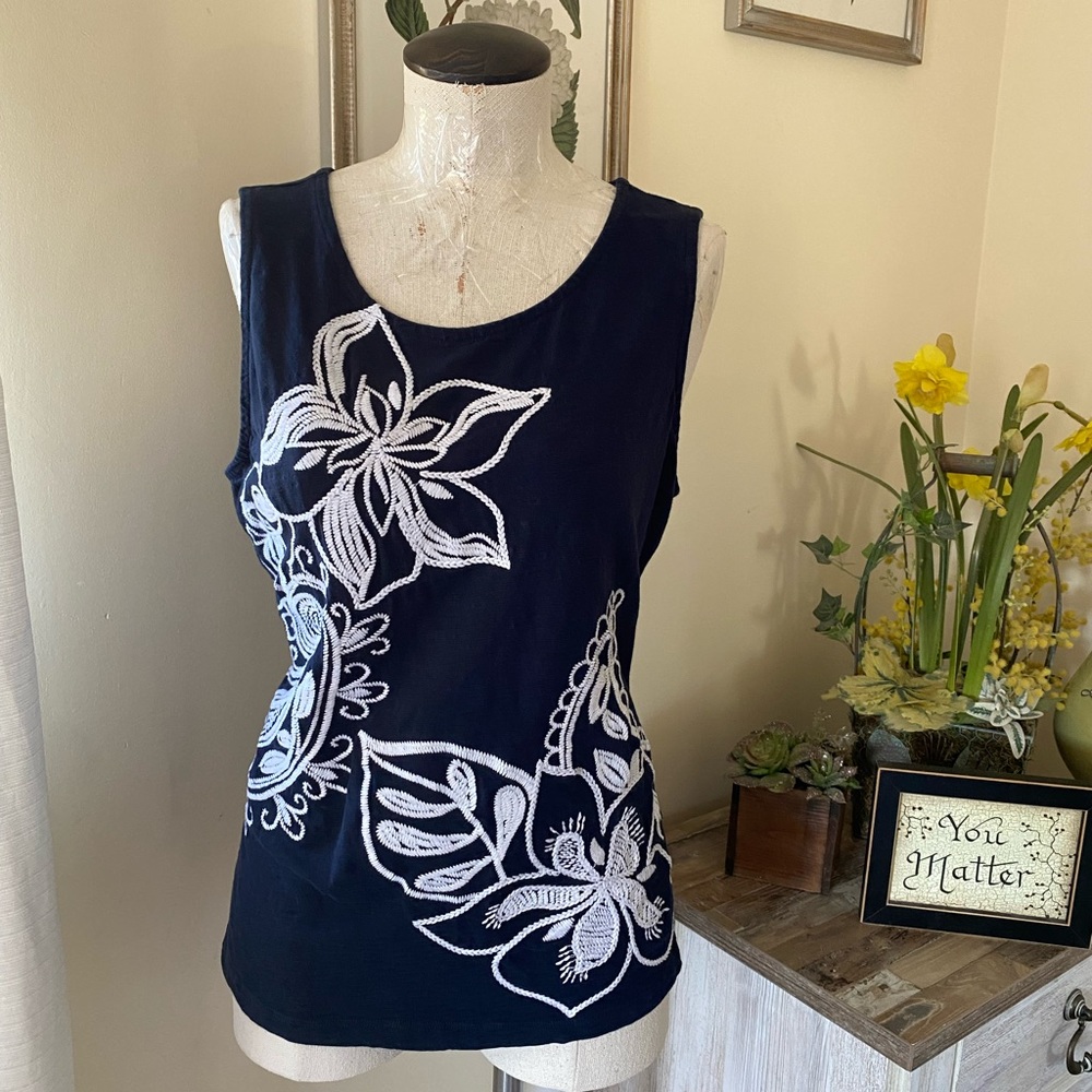 Blue sleeveless